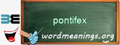 WordMeaning blackboard for pontifex